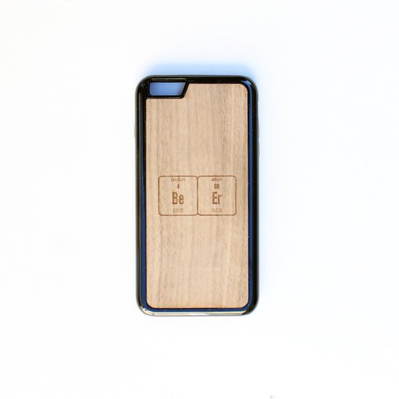 TIMBER Wood Skin Case (iPhone, Samsung Galaxy) : BeEr Periodic Table Edition