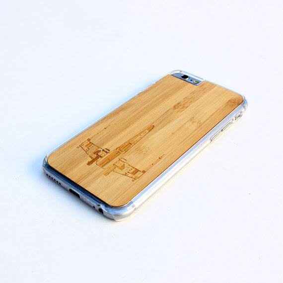 TIMBER Wood Skin Case (iPhone, Samsung Galaxy) : X-Wing Edition