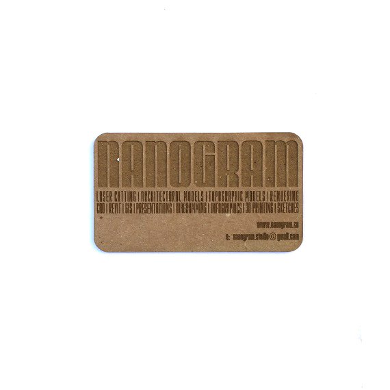 100 Lasercut Museum Board Business Cards