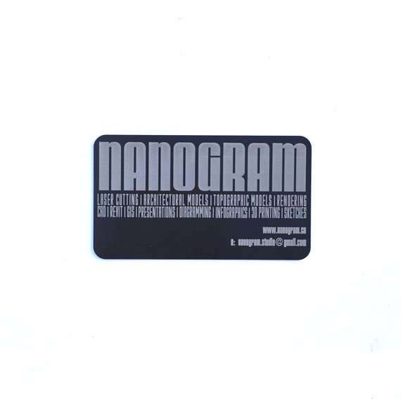 100 Laser Engraved Black Aluminum Business Cards