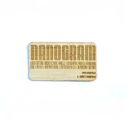 100 Laser Cut Wood Business Cards