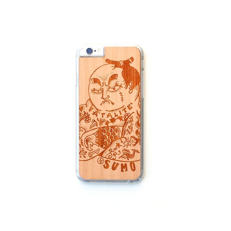 TIMBER Wood Skin Case (iPhone, Samsung Galaxy) : Halfsumo Senpai