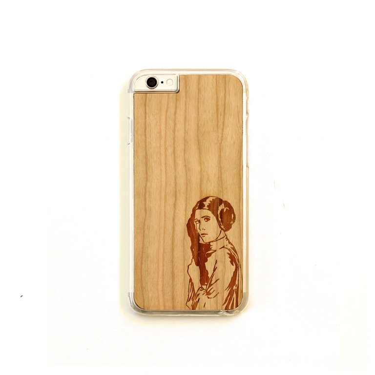 TIMBER Wood Skin Case (iPhone, Samsung Galaxy) : Princess Leia Edition