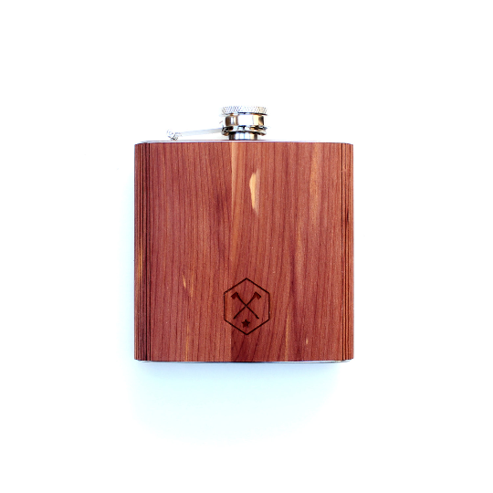 TIMBER Wood Skin 6oz. Flask