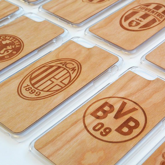 TIMBER Wood Skin Case (iPhone, Samsung Galaxy) : Club Football Edition