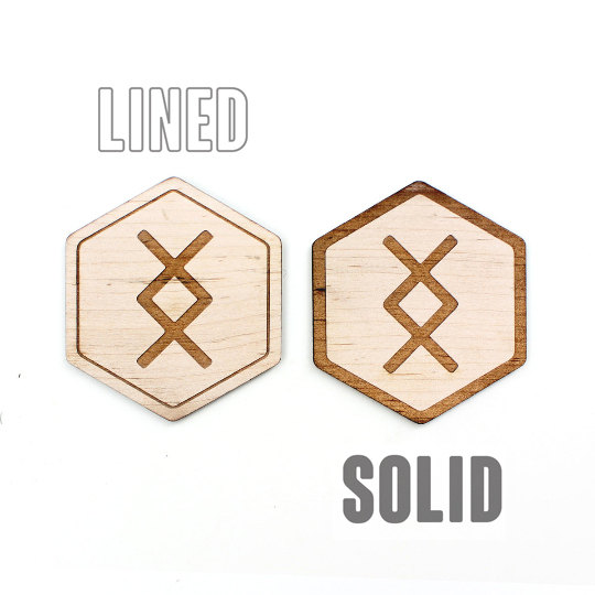 4 pc. Laser Cut Wood Runic Alphabet Coasters