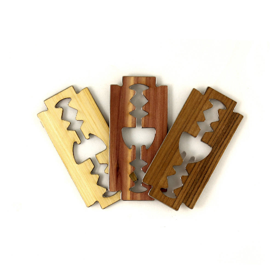 TIMBER Wood Skin Razorblade Bottle Opener