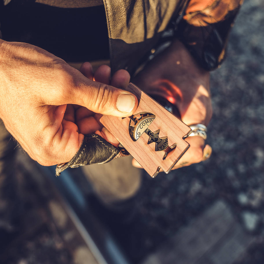 TIMBER Wood Skin Razorblade Bottle Opener