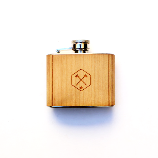 TIMBER Wood Skin 3oz. Mini Flask