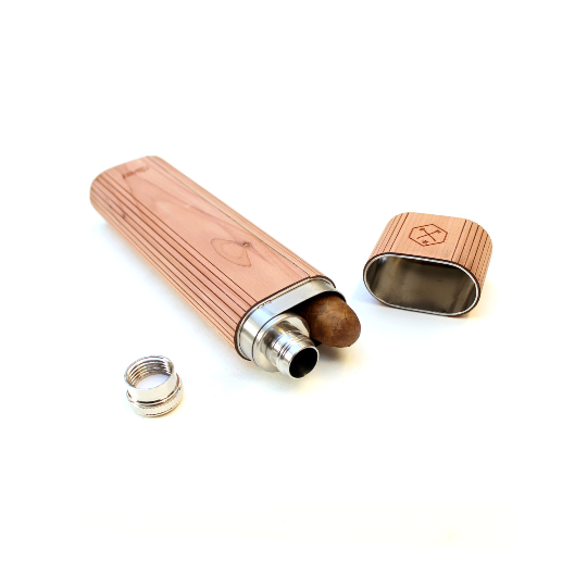 TIMBER 'Puro' Wood Skin Cigar Case Flask