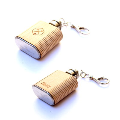 TIMBER Wood Skin 2oz. Keychain Mini Flask