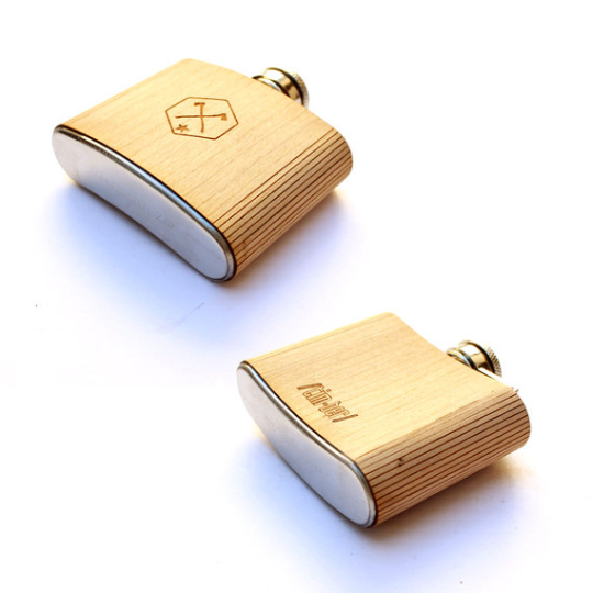 TIMBER Wood Skin 3oz. Mini Flask