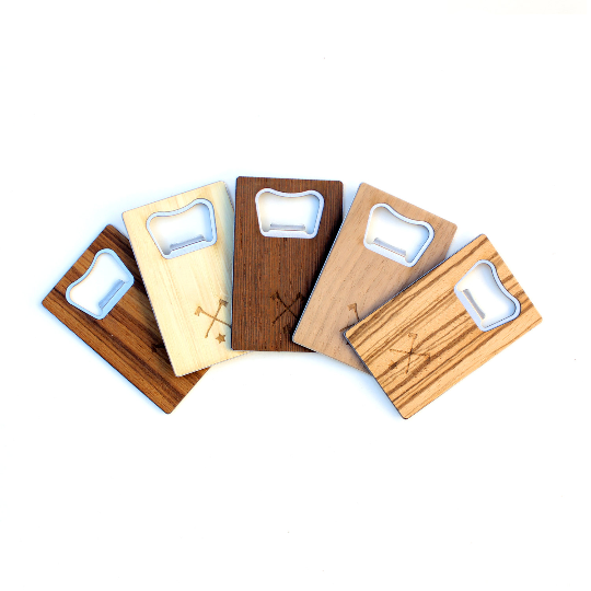TIMBER Wood Skin Wallet Bottle Opener