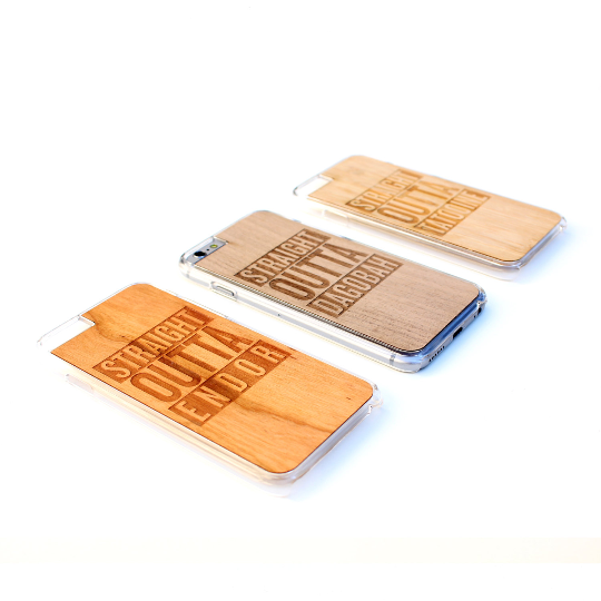 TIMBER Wood Skin Case (iPhone, Samsung Galaxy) : Straight Outta Starwars Edition