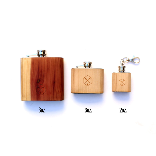 TIMBER Wood Skin 3oz. Mini Flask