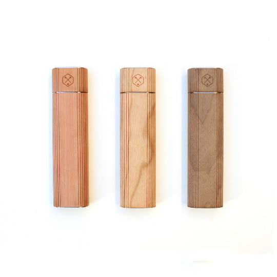 TIMBER 'Puro' Wood Skin Cigar Case Flask