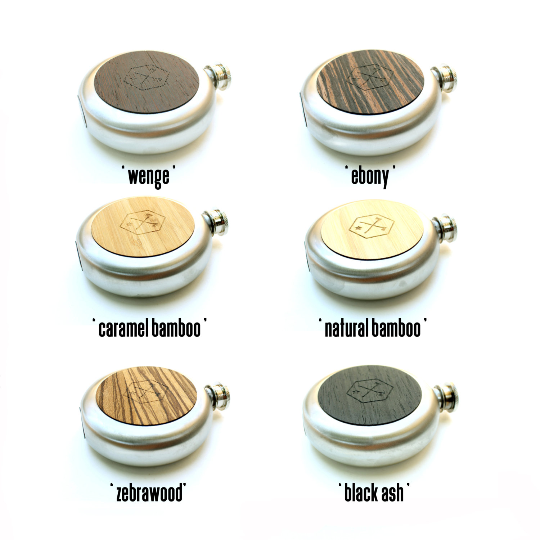 TIMBER Wood Skin 5oz. Round Flask