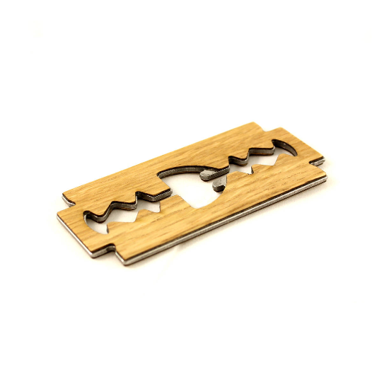 TIMBER Wood Skin Razorblade Bottle Opener