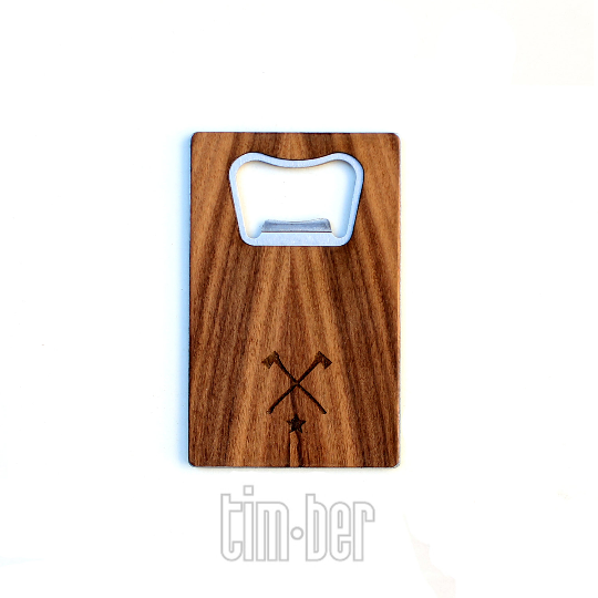 TIMBER Wood Skin Wallet Bottle Opener