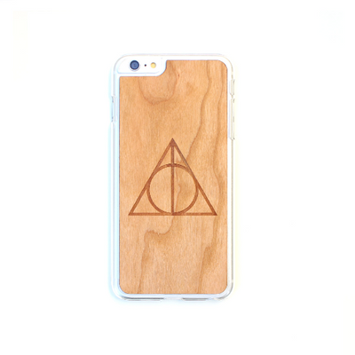 TIMBER Wood Skin Case (iPhone, Samsung Galaxy) : Deathly Hallows Edition