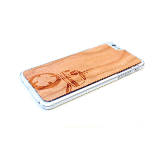 TIMBER Wood Skin Case (iPhone, Samsung Galaxy) : Force Awakens BB-8