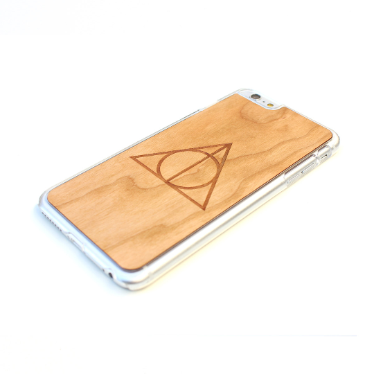TIMBER Wood Skin Case (iPhone, Samsung Galaxy) : Deathly Hallows Edition