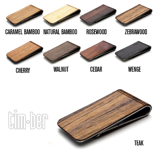TIMBER Wood Skin Money Clip