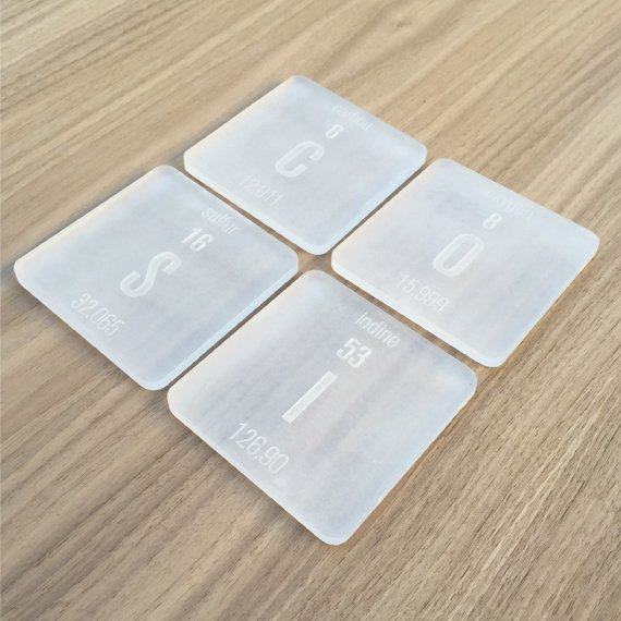 B O U Rb O N - Periodic Table Coasters