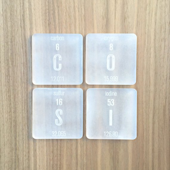 B O U Rb O N - Periodic Table Coasters