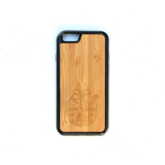 TIMBER Wood Skin Case (iPhone, Samsung Galaxy) : Millennium Falcon Edition