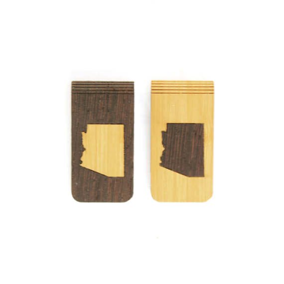 TIMBER Wood Skin Money Clip : Arizona State Edition
