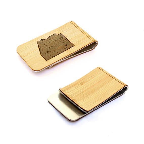 TIMBER Wood Skin Money Clip : Arizona State Edition