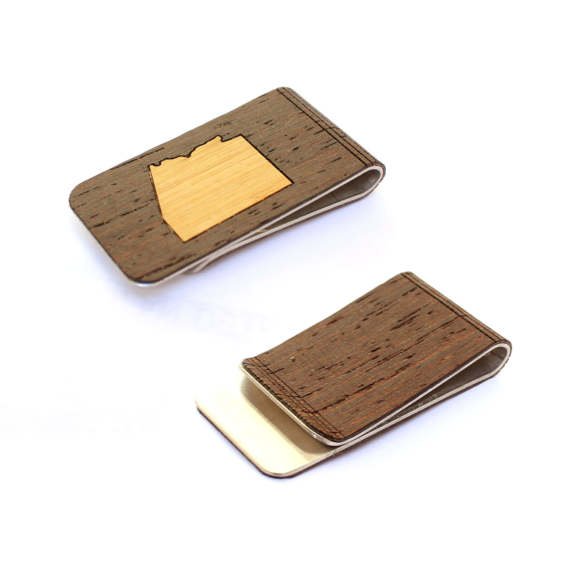 TIMBER Wood Skin Money Clip : Arizona State Edition