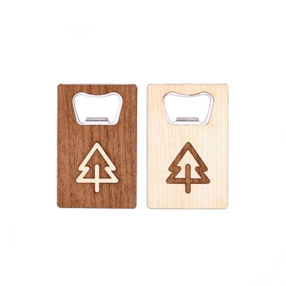 TIMBER Wood Skin Wallet Bottle Opener: Evergreen Edition