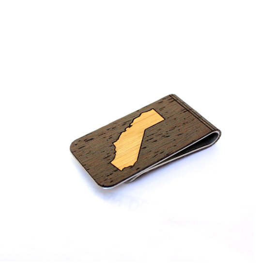 TIMBER Wood Skin Money Clip : California State Edition