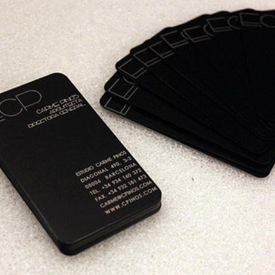 100 Laser Engraved Black Aluminum Business Cards