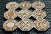 6pc. Laser Cut Basswood Coasters: Dharma Initiative
