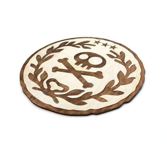 12"x12" Neverland Wood Doubloon Wall Art