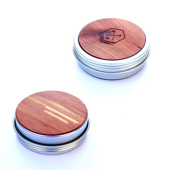 TIMBER Wood Skin Screw-Top Tin
