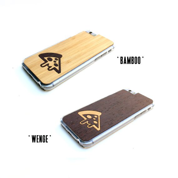 TIMBER Wood Skin Case (iPhone) : Melted Pizza Inlay Edition