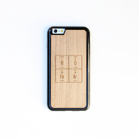 TIMBER Wood Skin Case (iPhone, Samsung Galaxy) : NO FeAr Periodic Table Edition