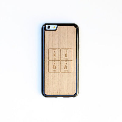 TIMBER Wood Skin Case (iPhone, Samsung Galaxy) : NO FeAr Periodic Table Edition