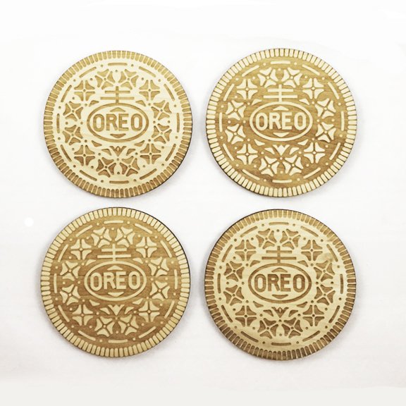 4pc. Lasercut Oreo Coasters