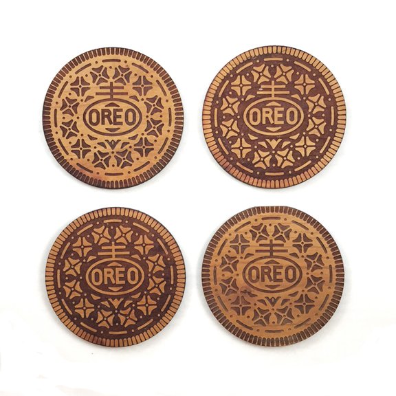 4pc. Lasercut Oreo Coasters