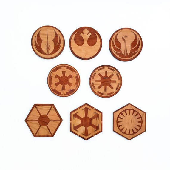 8pc. Laser Cut Star Wars Coasters