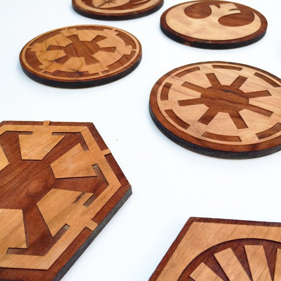 8pc. Laser Cut Star Wars Coasters